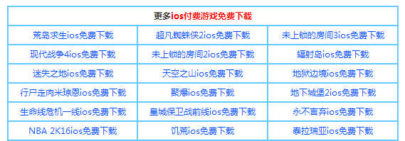 ios免費下載游戲