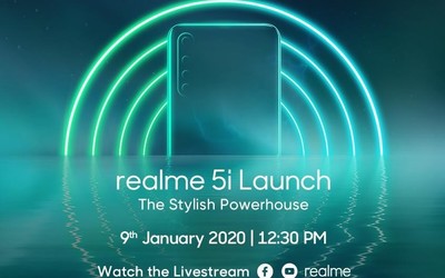 realme 5i將于1月9日發(fā)布 后置四攝更有5000mAh電池