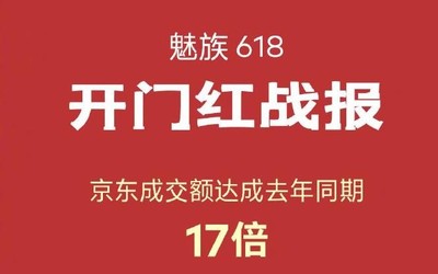 魅族618發(fā)布開門紅戰(zhàn)報：交易額達成去年同期17倍